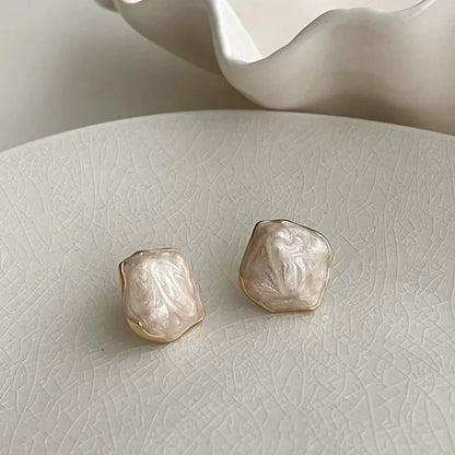 Lustre Square Enamel Studs