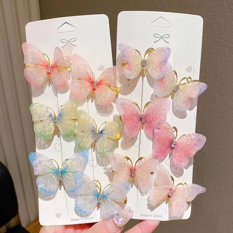 FlutterGlow Butterfly Hair Clips