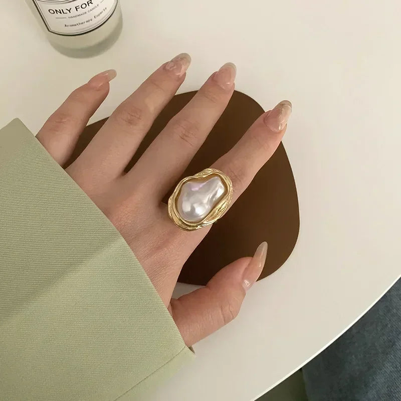 Luxe Baroque Pearl Ring