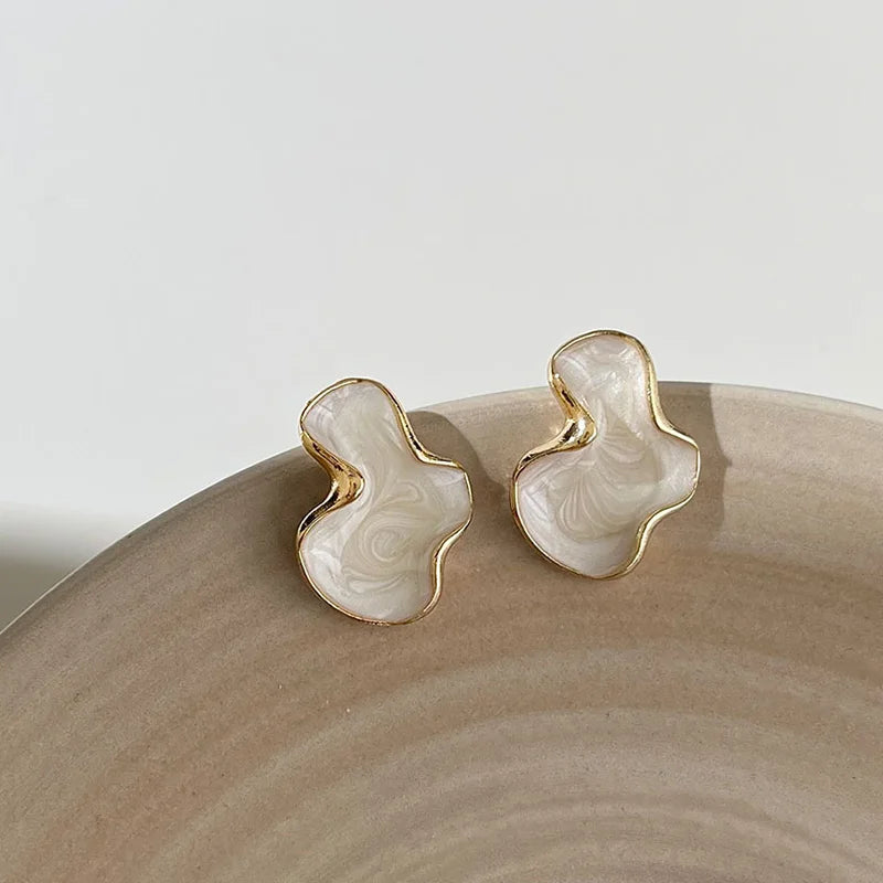 Modern Wave Enamel Studs