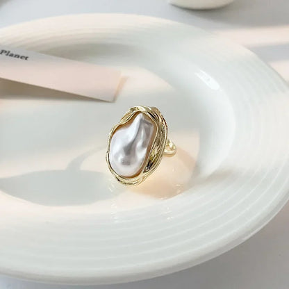 Luxe Baroque Pearl Ring